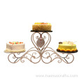 creative wrought iron heart-shaped birthday cake stand